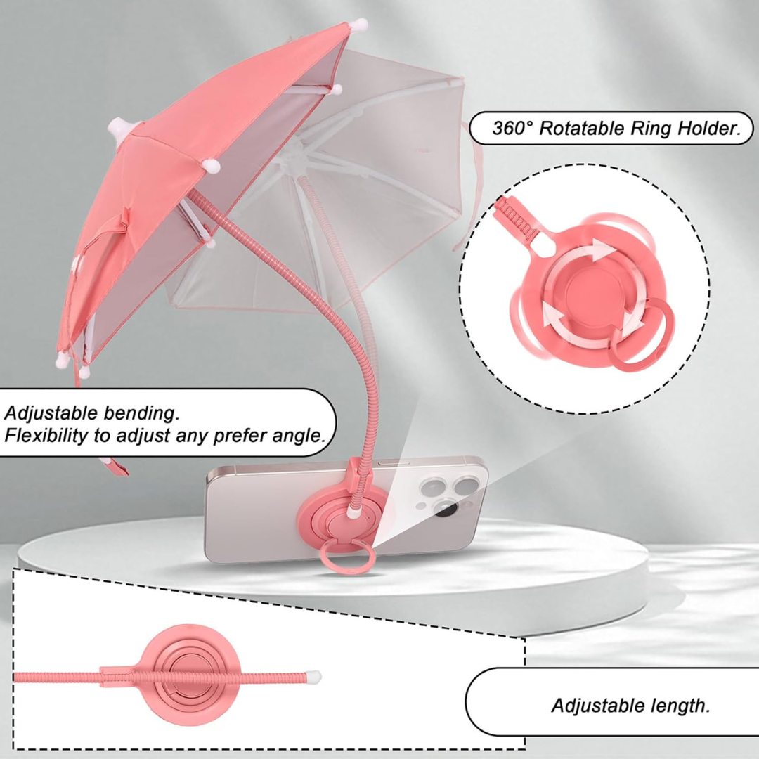 Magnetic Retractable Phone Umbrella Holder