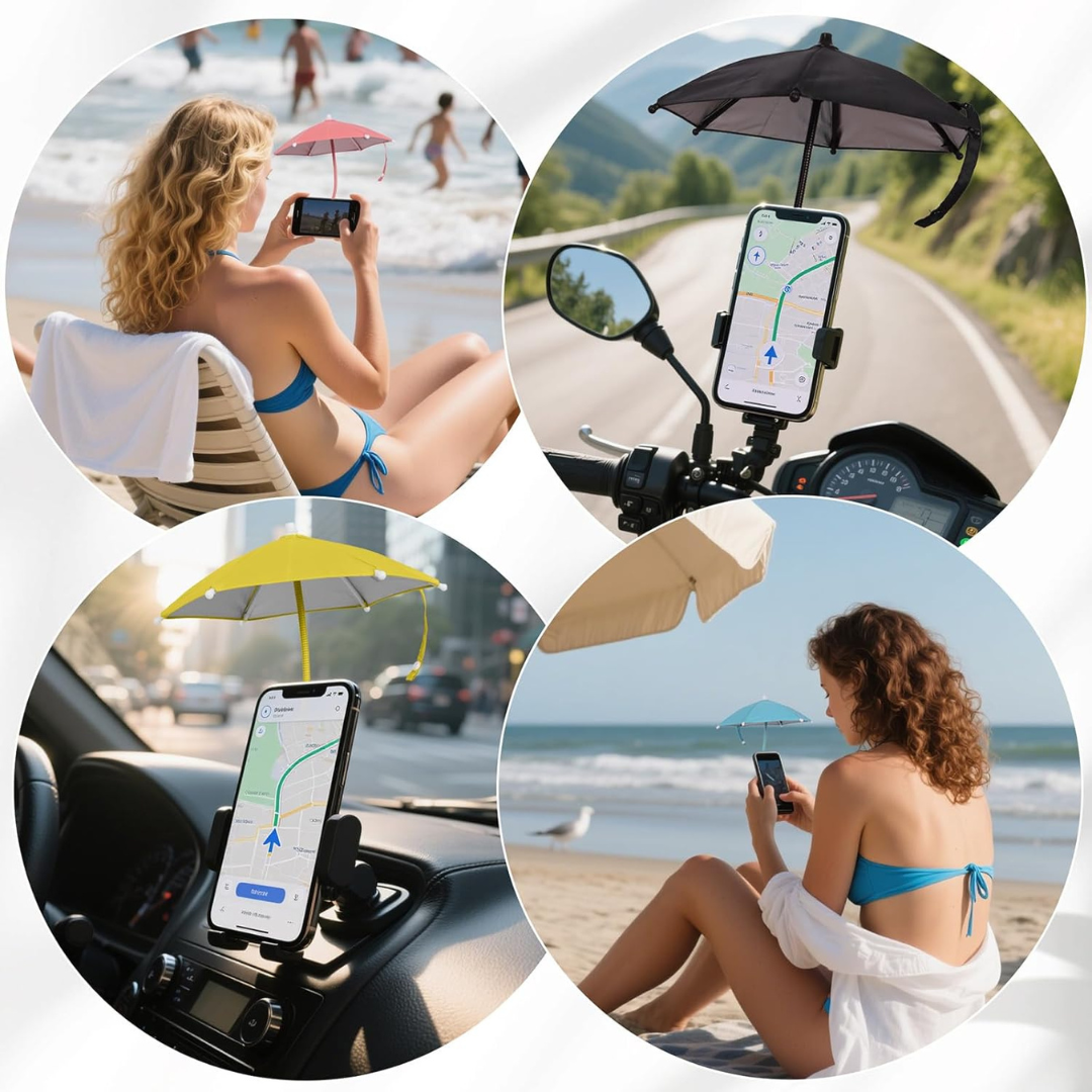 Magnetic Retractable Phone Umbrella Holder