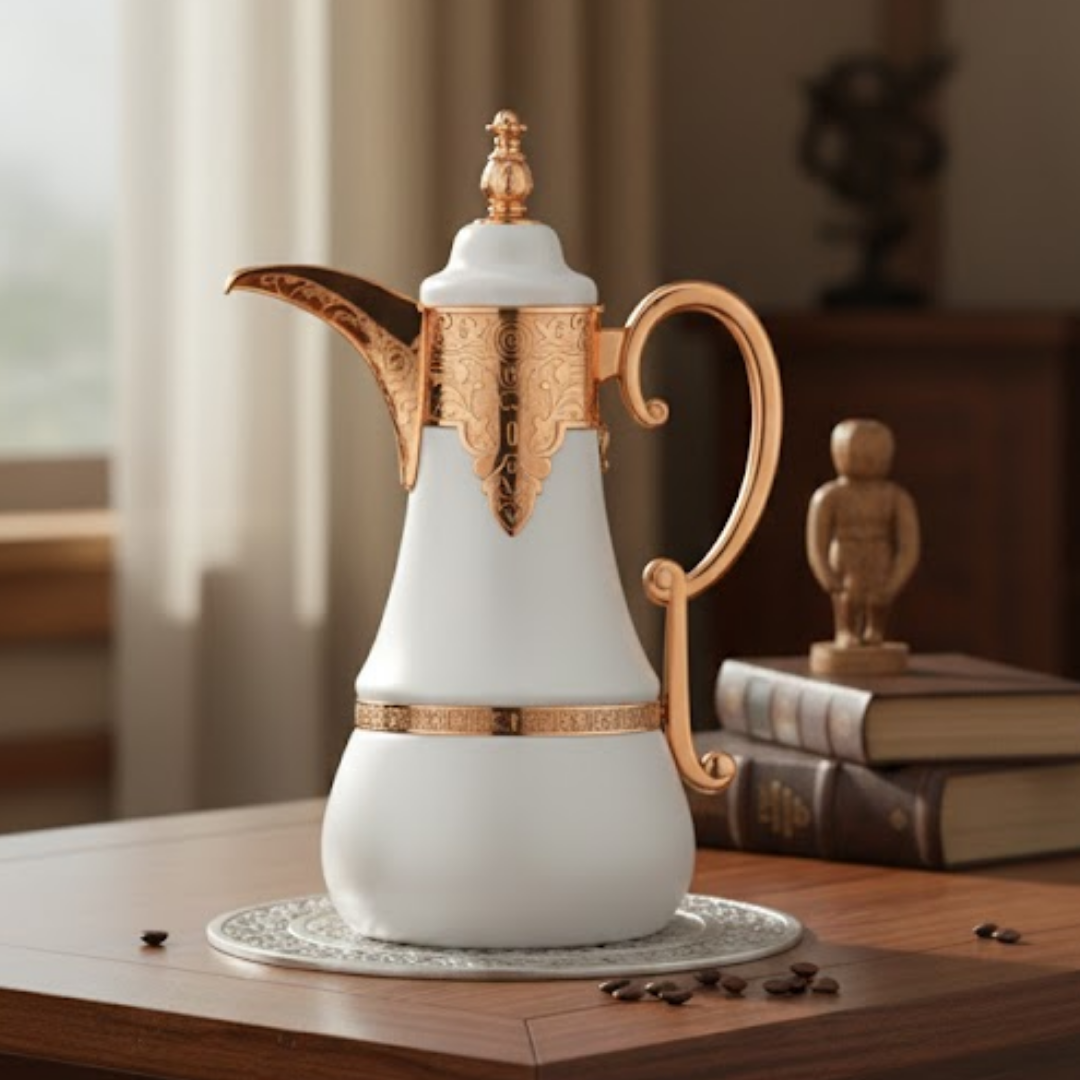 Vacuum Flask Jug CAN 1.0L Matt White Gold