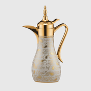 1.0L Vacuum Flask Jug CAC - Matt Pearl White Gold Flower