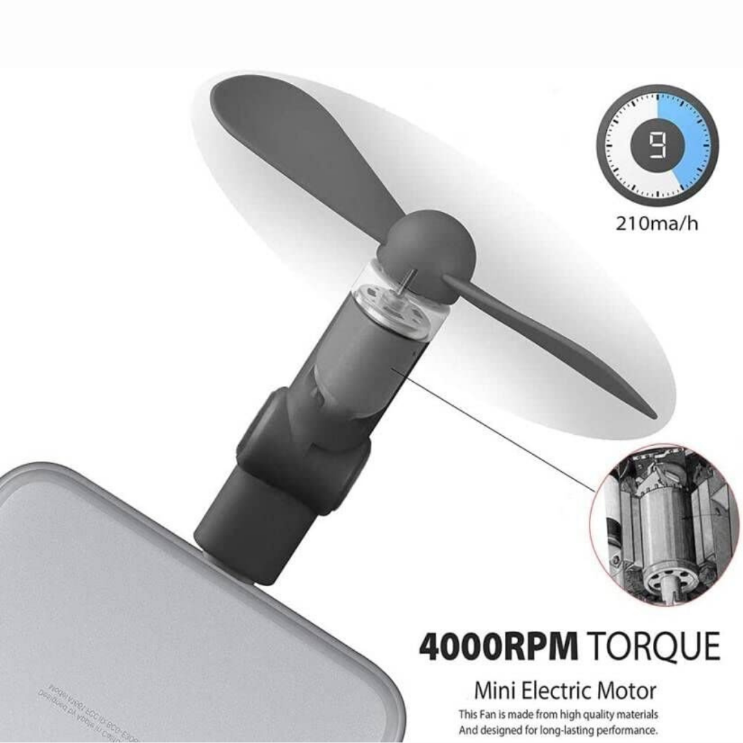 Cell Phone Rotating Fan