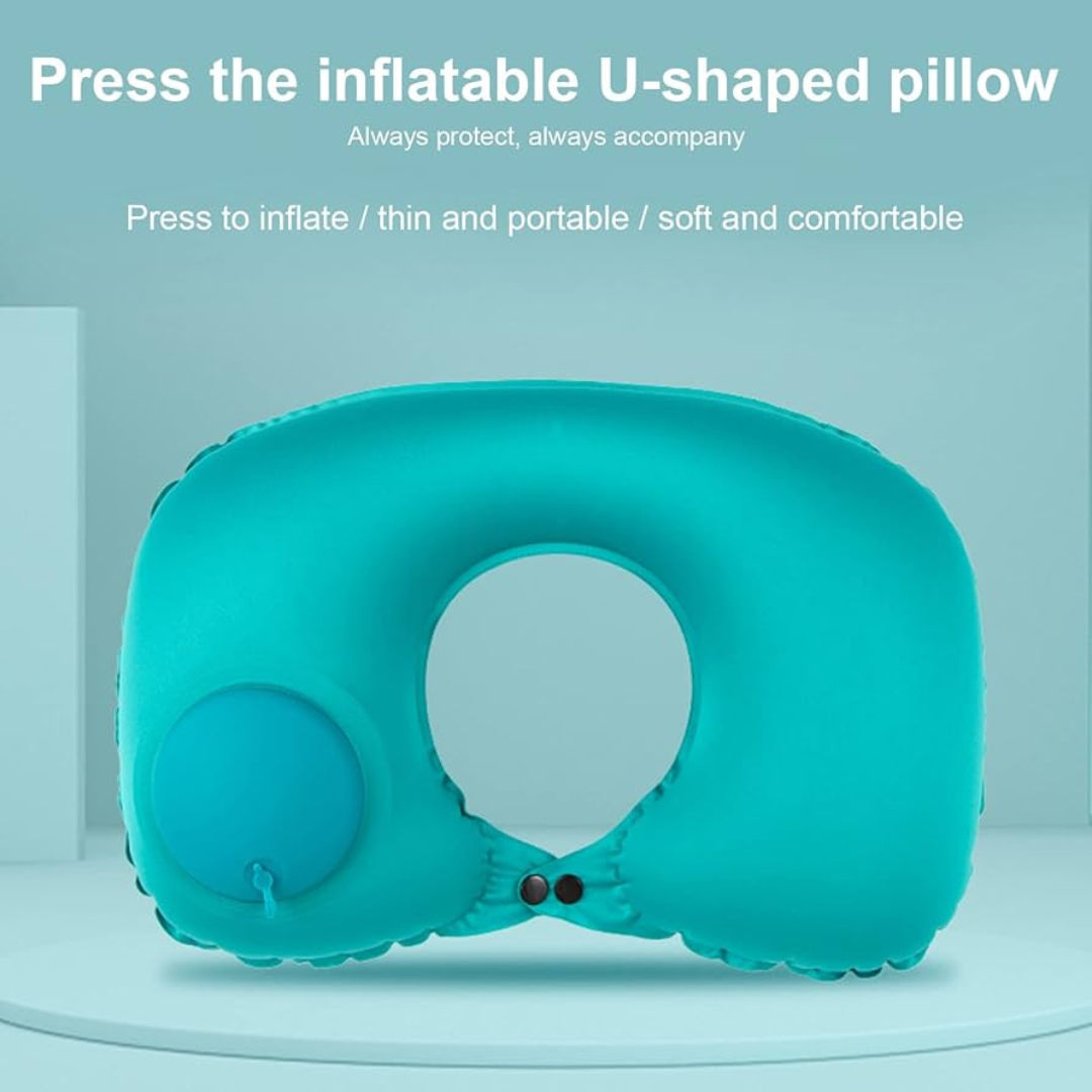 Inflatable U-Shaped Pillow Car Headrest