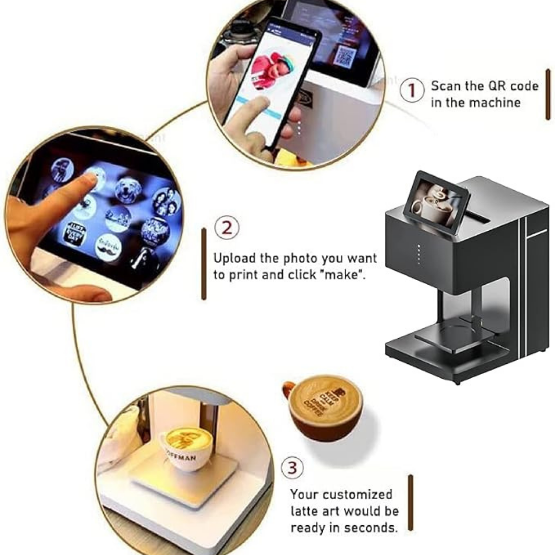3D Coffee Latte Art Machine