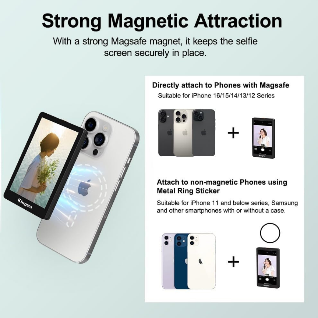 Magnetic Wireless Bluetooth Selfie Display
