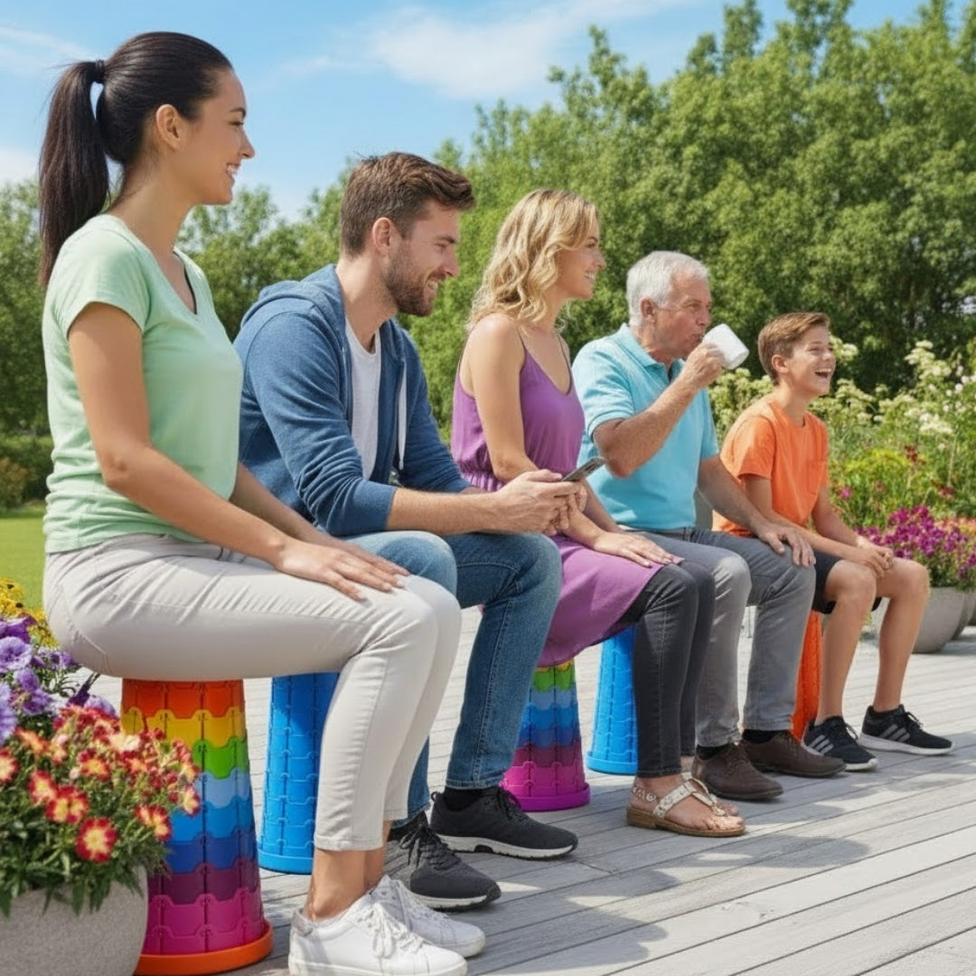 Portable Folding Chair Plastic Stool Telescopic Stool