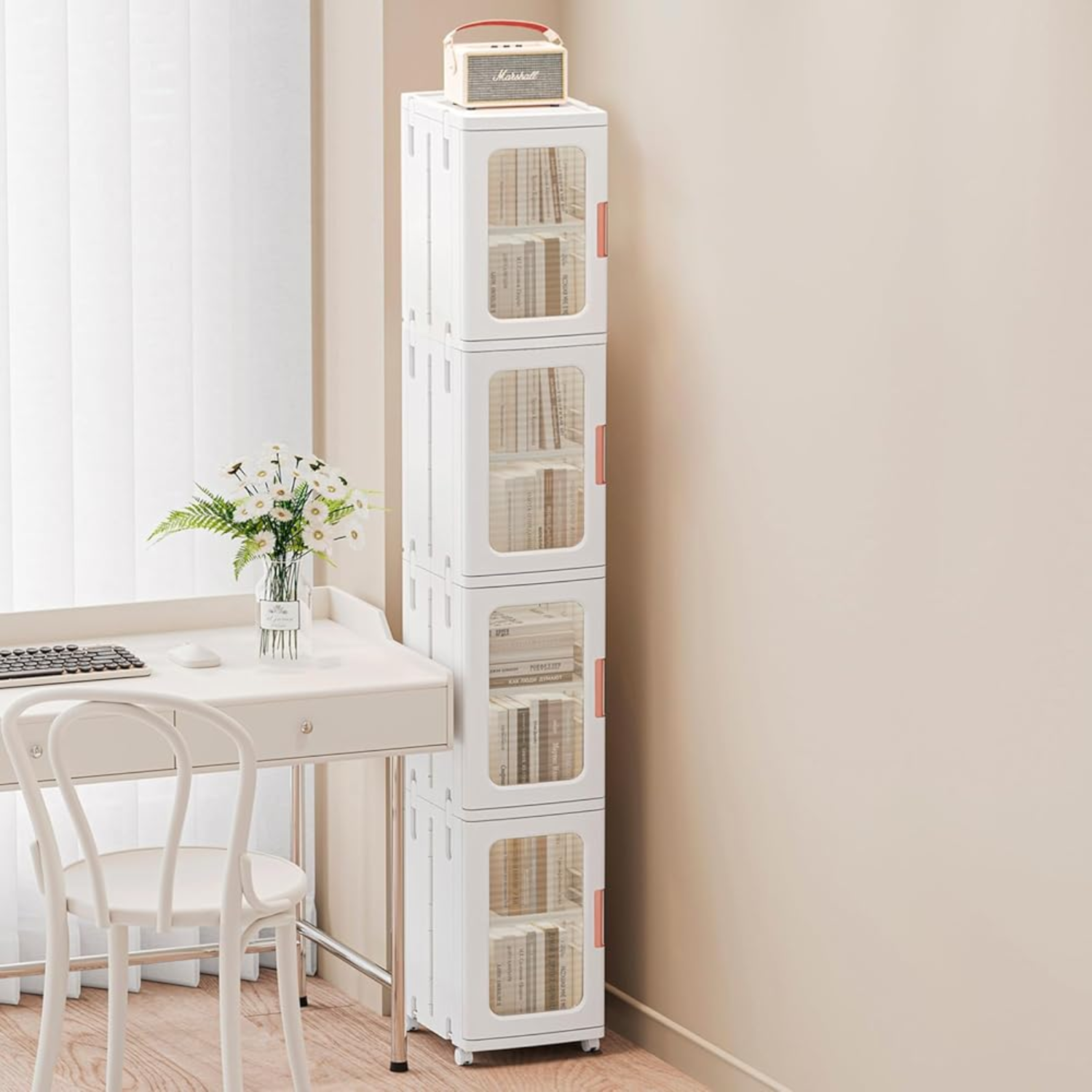 Single Door 4 Layers Cabinet