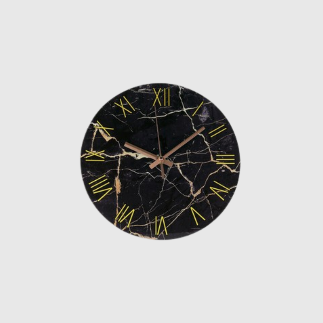 Wall Clock - Roman Black