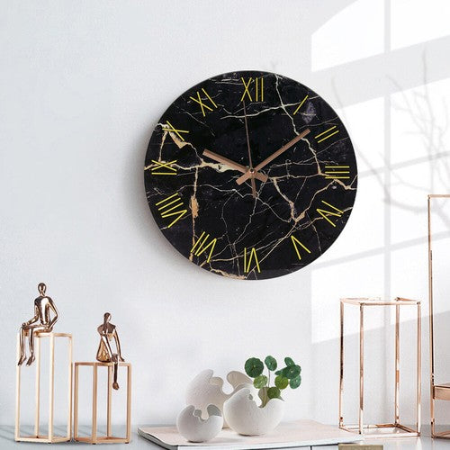 Wall Clock - Roman Black