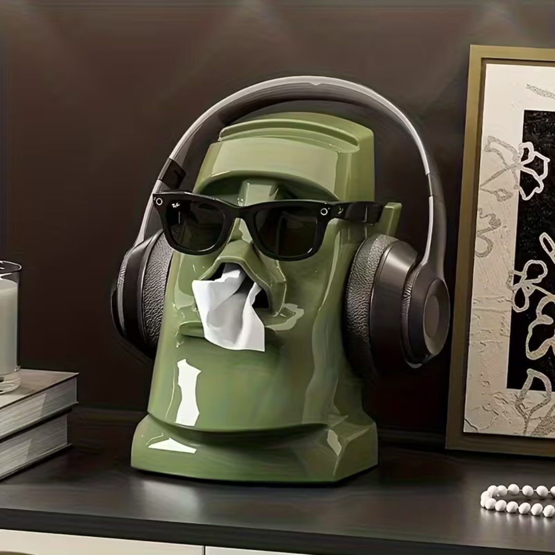 Moai Statue Tissue Box
