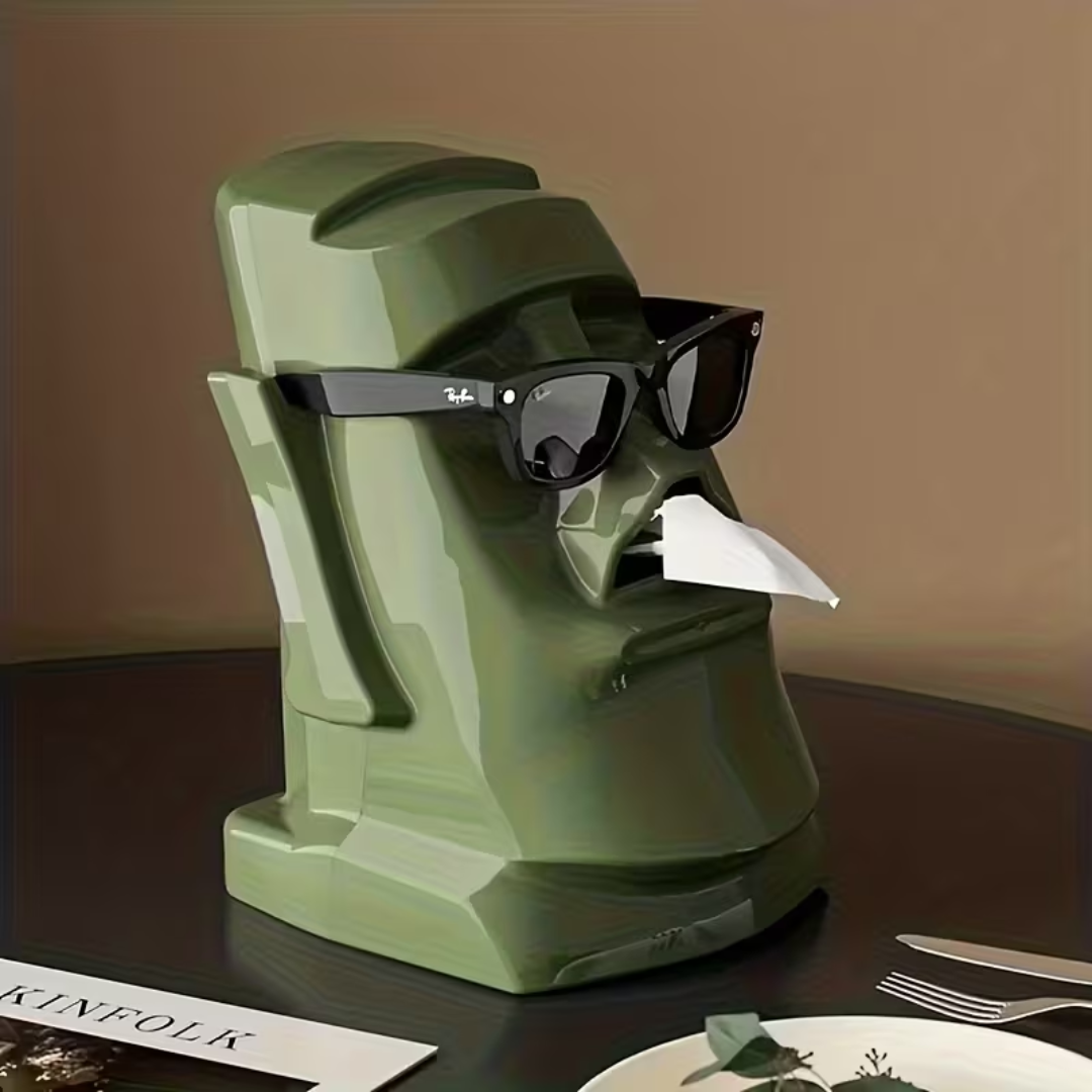 Moai Statue Tissue Box