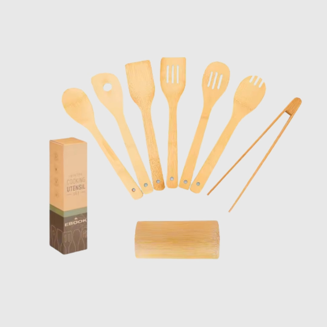 Bamboo Spatula and Spoon Set
