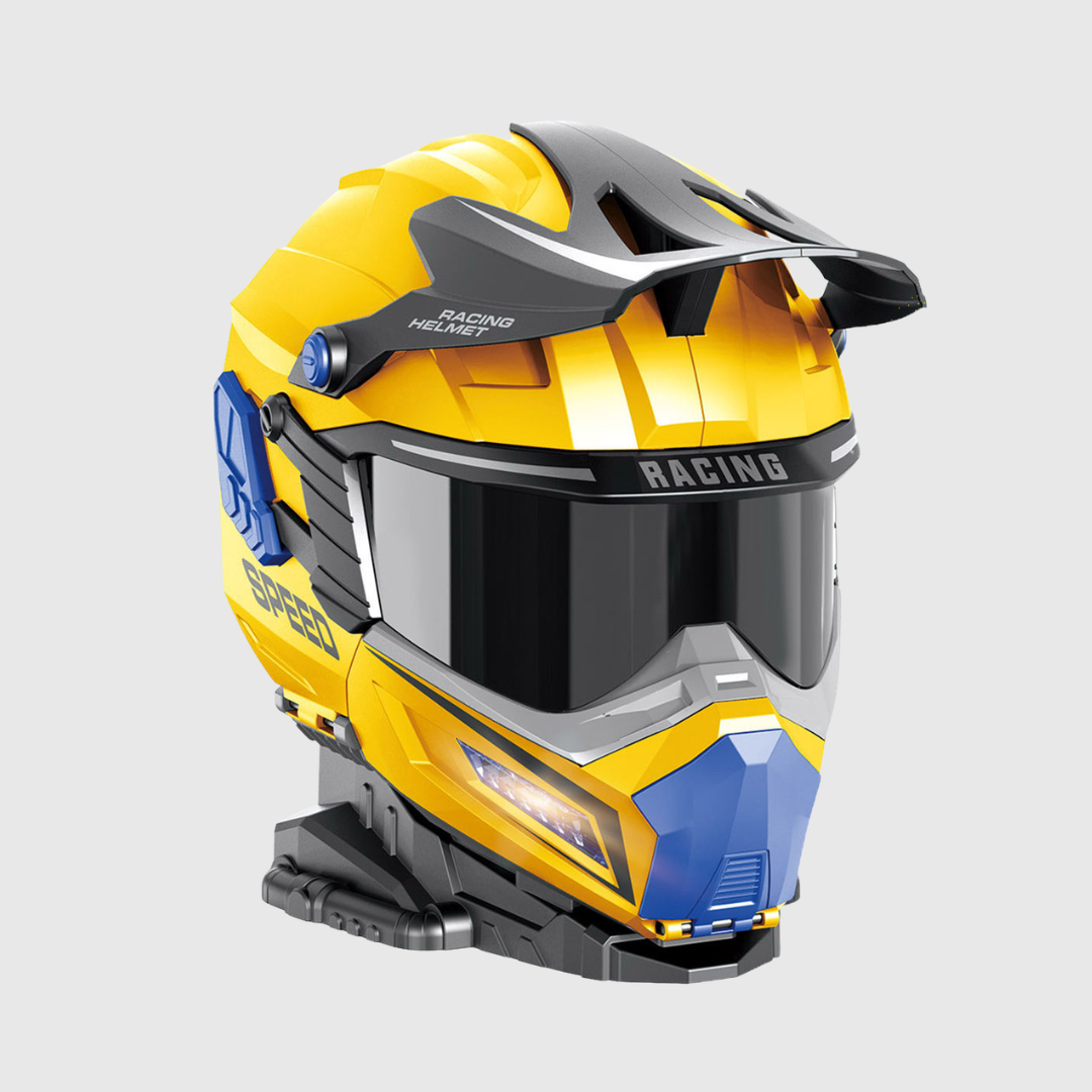 Helmet Race Track Toy (Yellow)