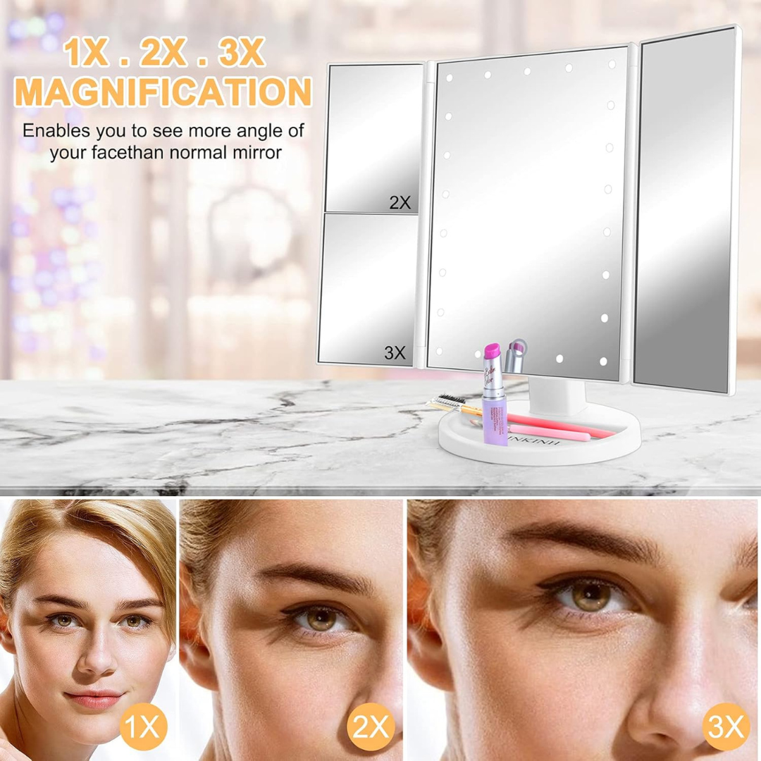 Tri Fold Led Mirror