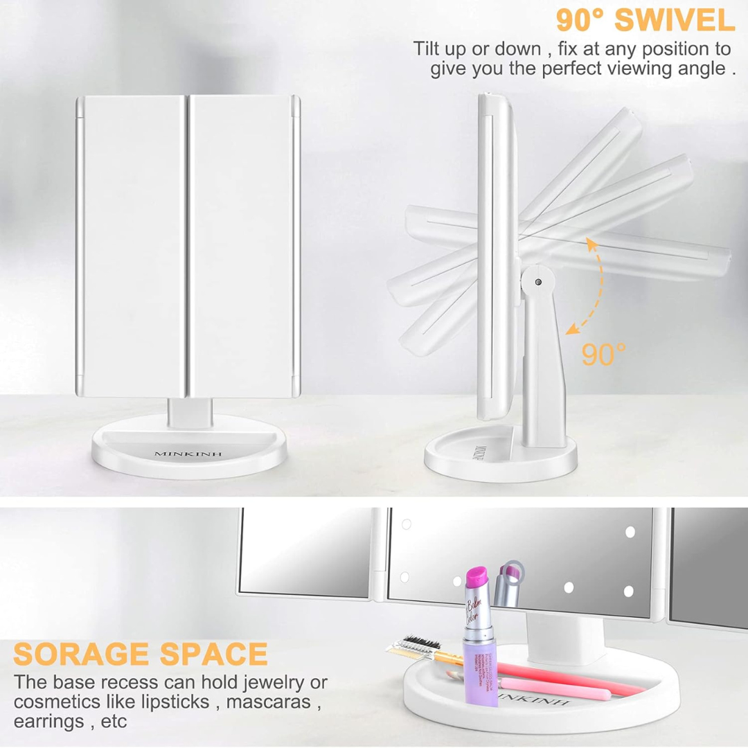 Tri Fold Led Mirror