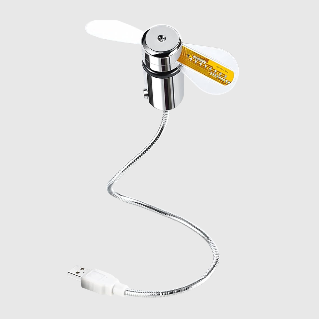 Mini USB Led Clock Fan