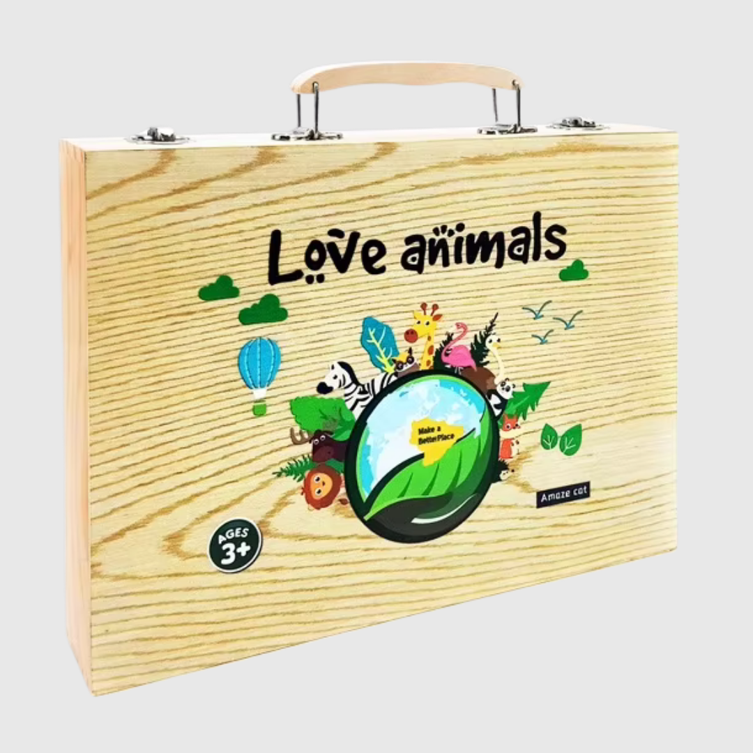 Wooden Box Deluxe Art Set