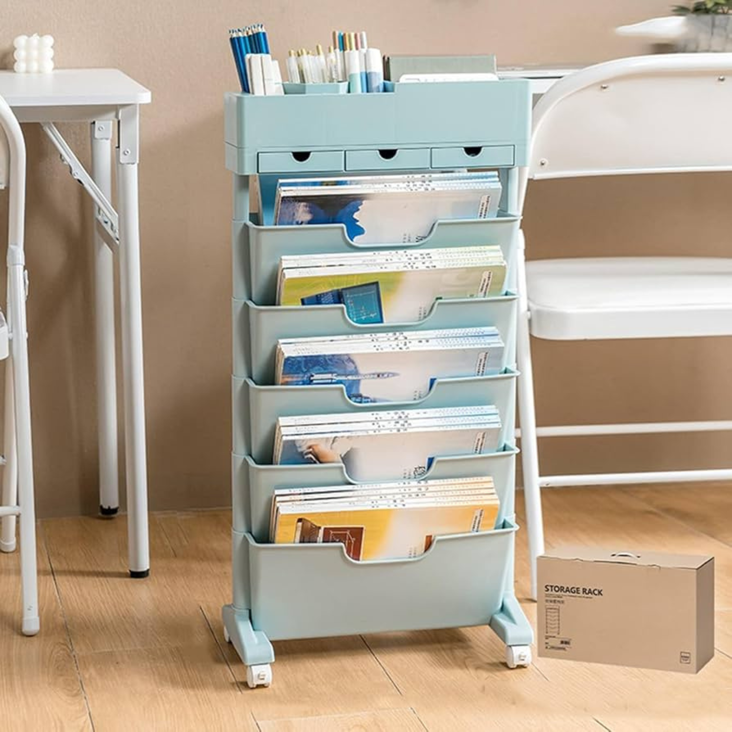 Rolling Utility Cart With Baskets