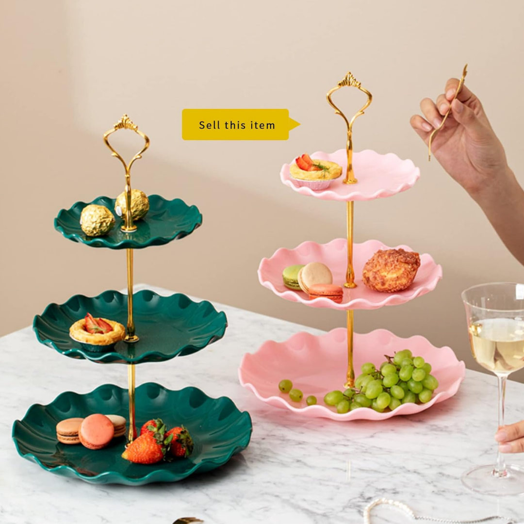 3-Layer Plastic Snack Tray