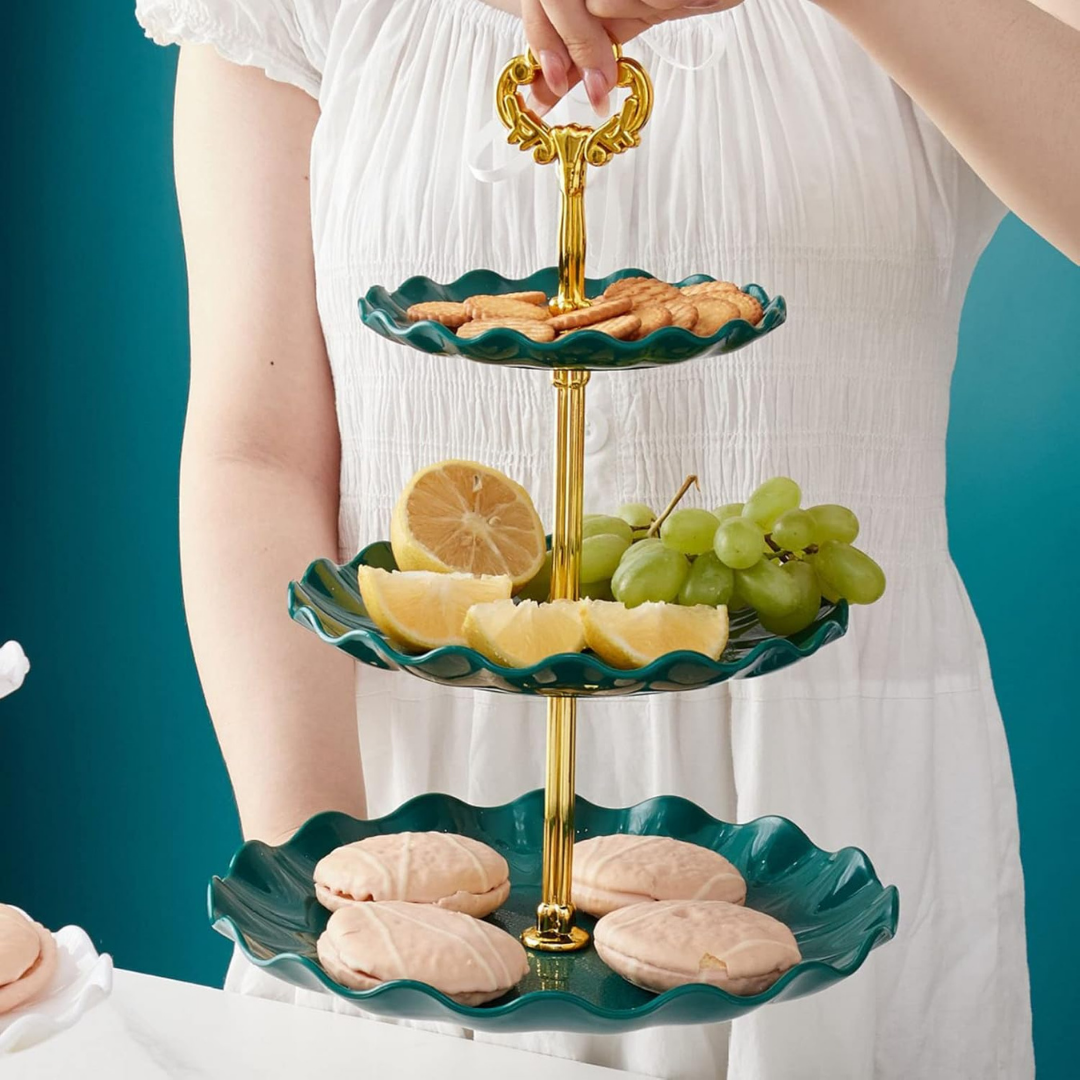 3-Layer Plastic Snack Tray