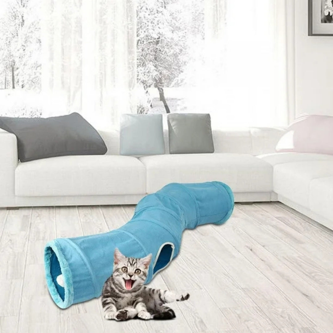 S-Shape Suede Cat Tunnel Toys