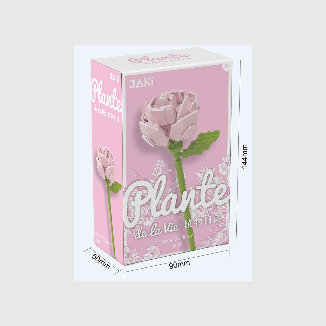Building Blocks Rose Pink Flower