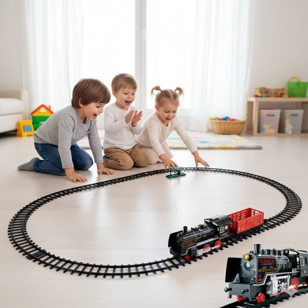 Electric rail steam train