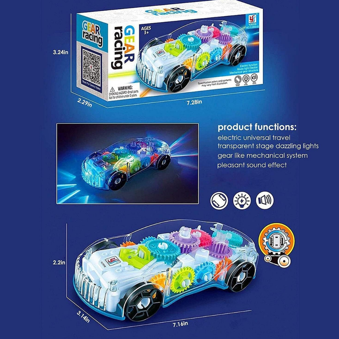 Transparent Gear Racing Toy