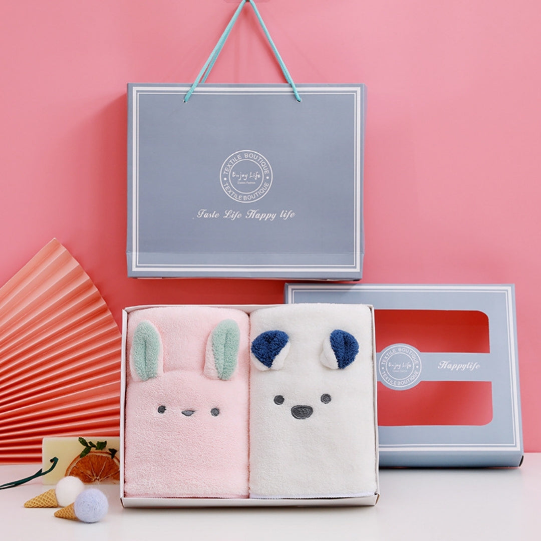 4 Pcs Character Bath Towel Set