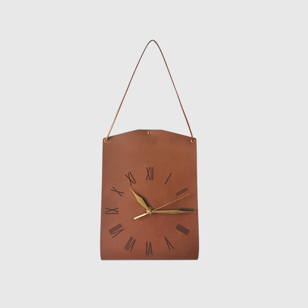 PU leather wall clock