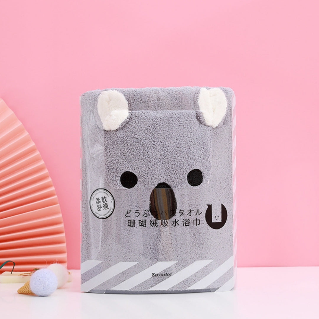 4 Pcs Character Bath Towel Set