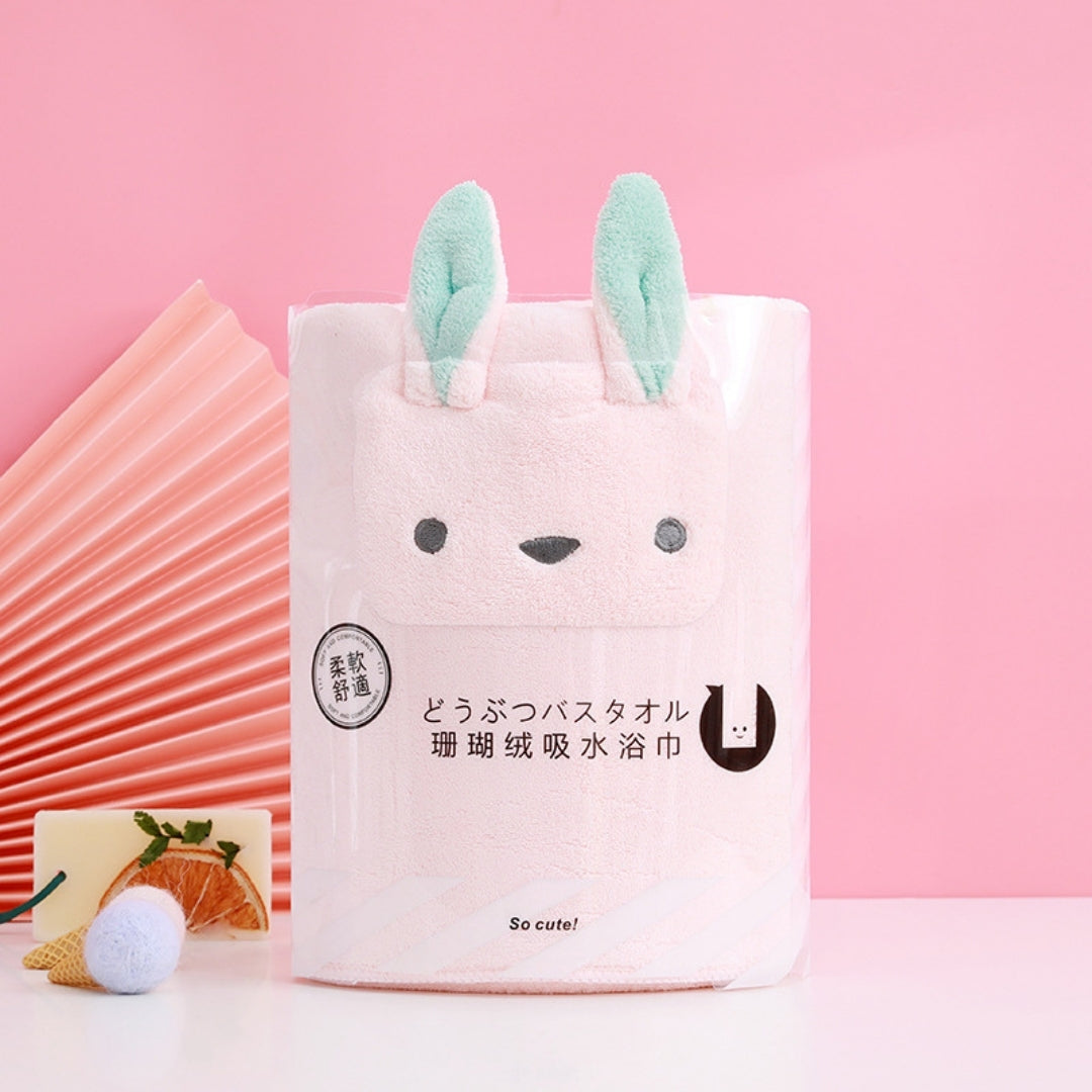 4 Pcs Character Bath Towel Set