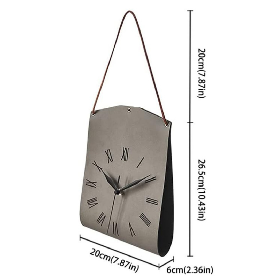 PU leather wall clock