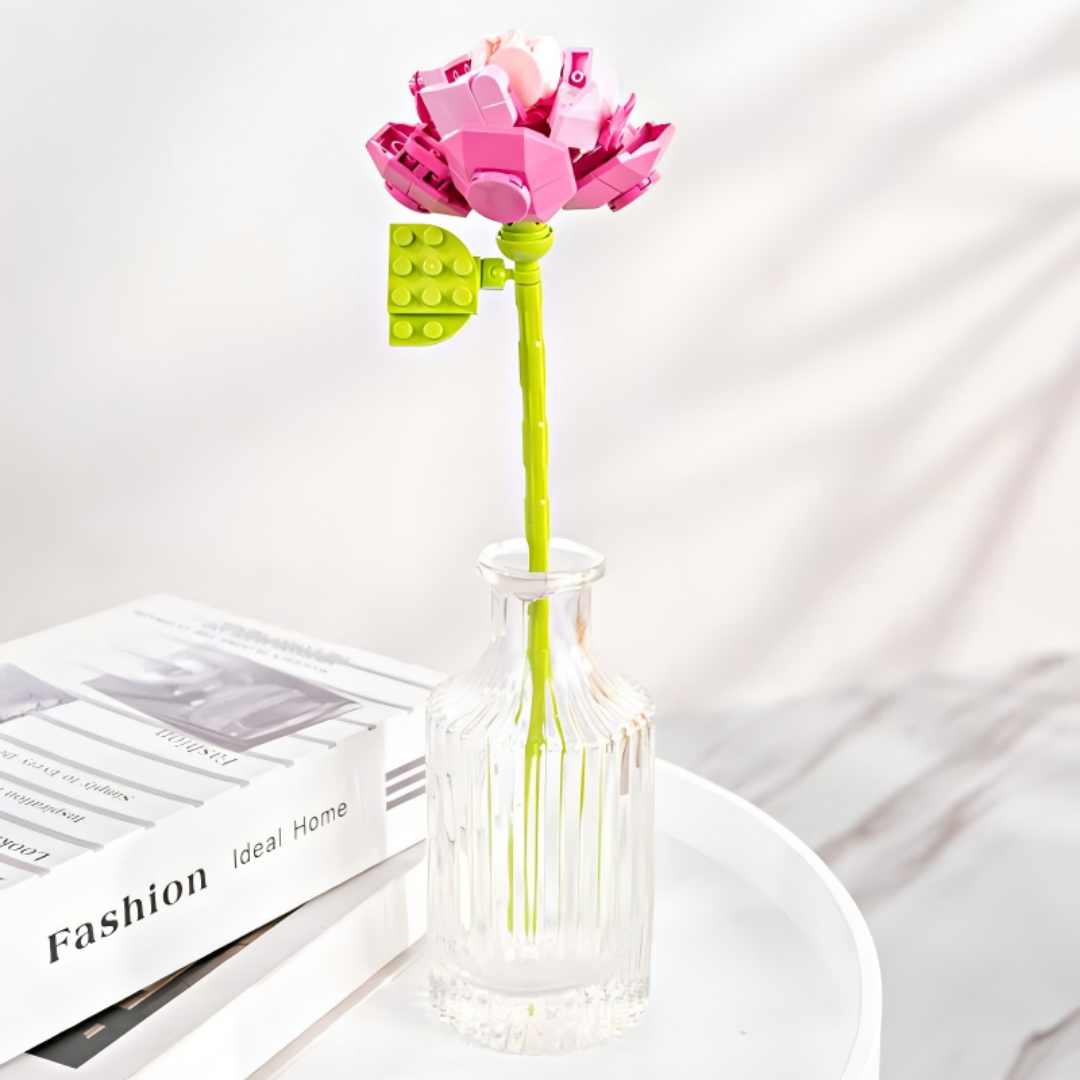 Building Blocks Rouge Pink Rose Flower
