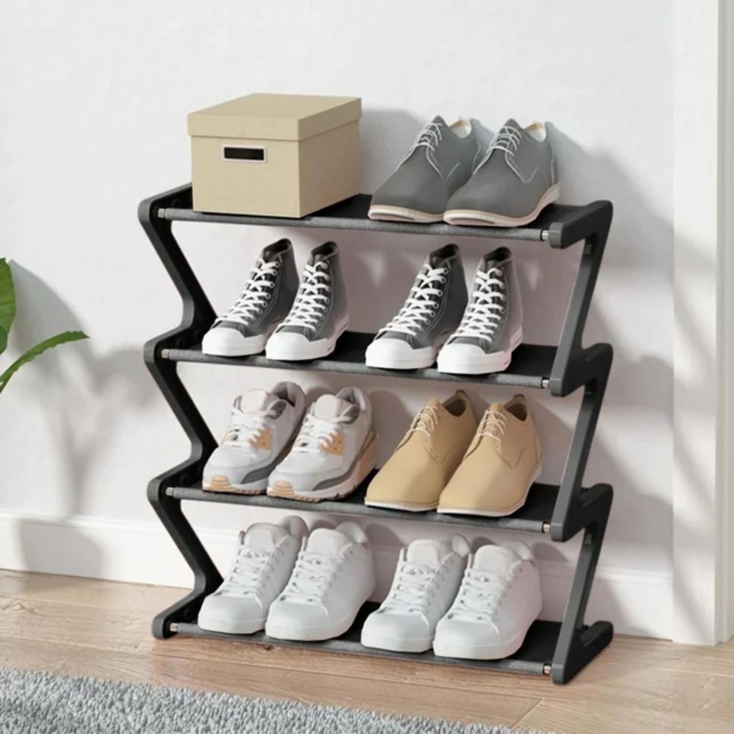 Z-Shaped Shoe Rack