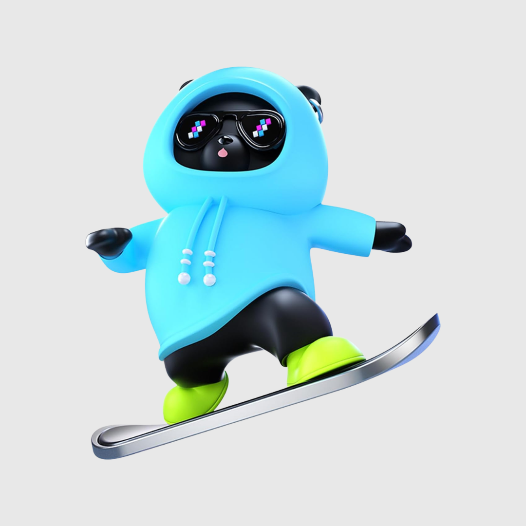 Skateboarding Bear Car Ornament