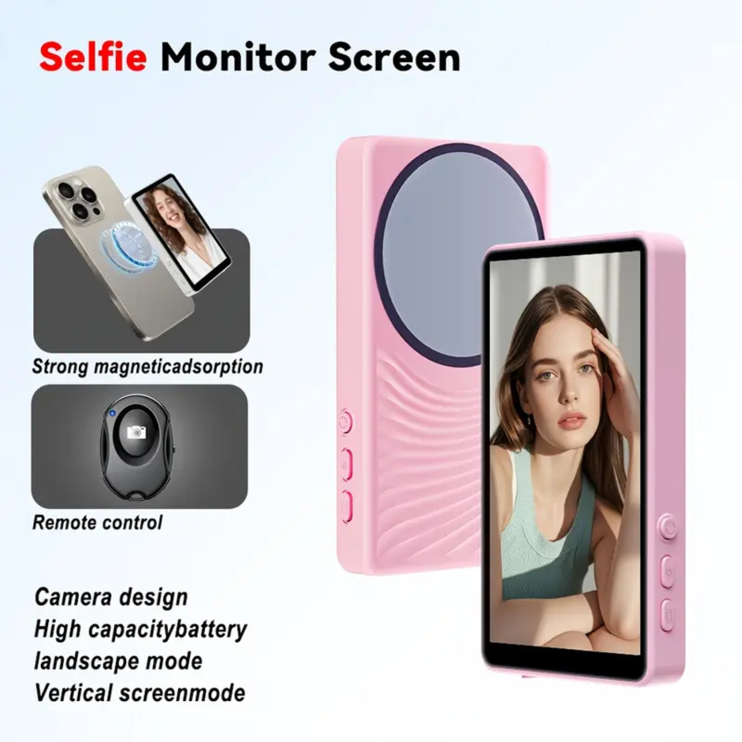 Magnetic Suction Rear Monitoring Mobile Phone Screen Display