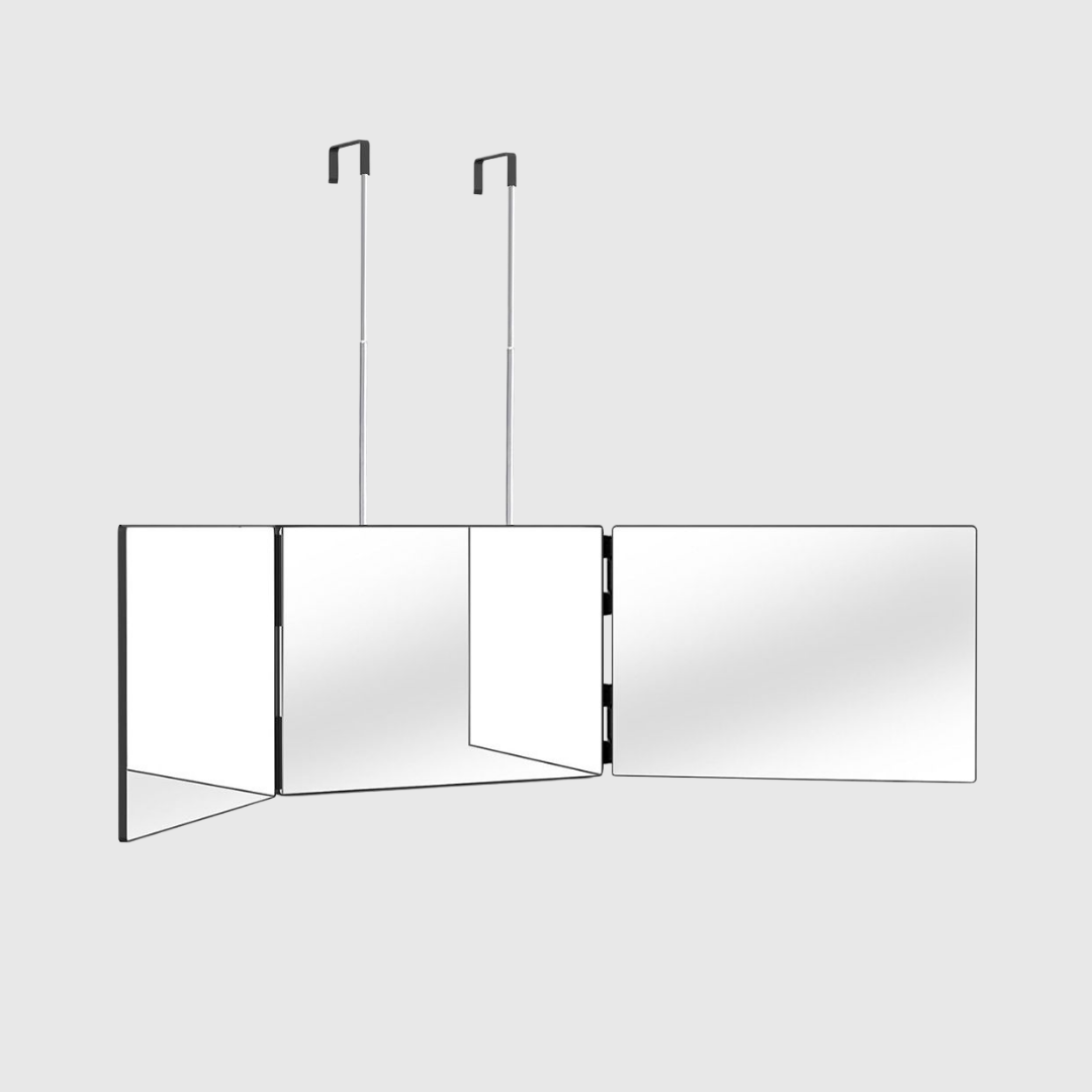 Tri-Fold Men's Hair Clipper Mirror With Light