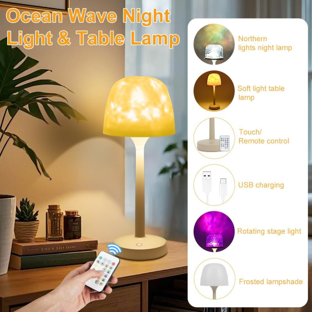 Water Ripple Projection Table Lamp