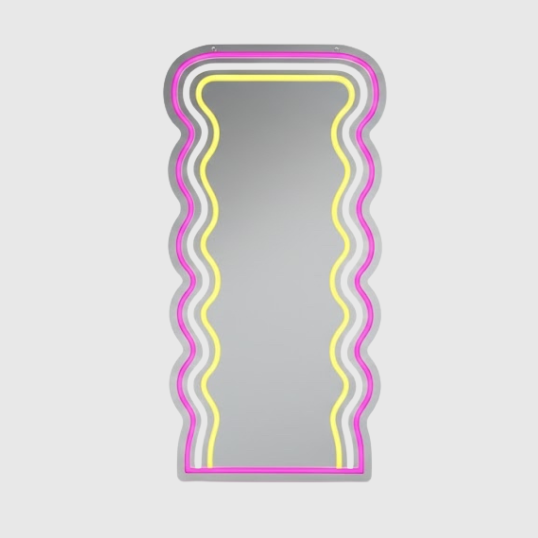Wave Pattern Makeup Mirror