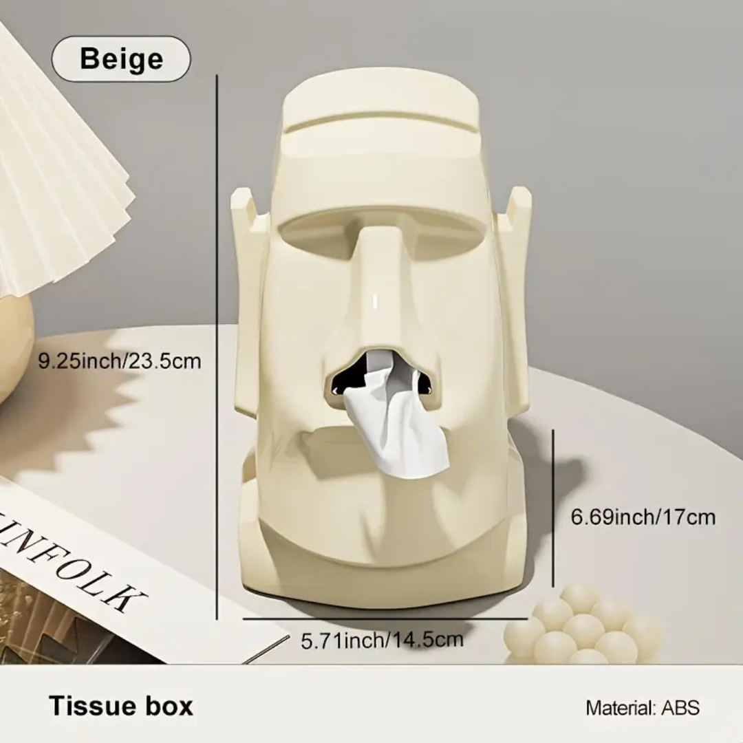 Moai Statue Tissue Box