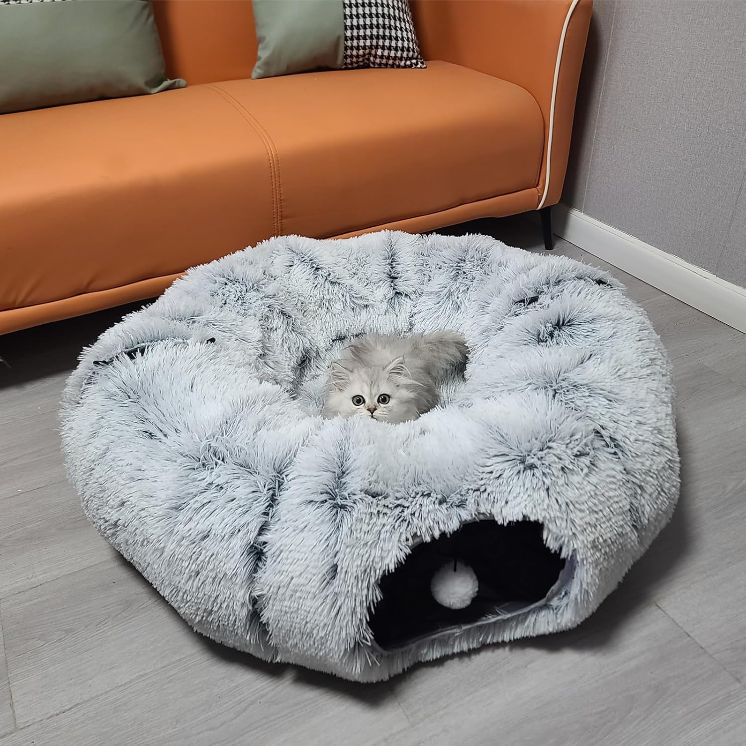 Pet Bed With Foldable Passage