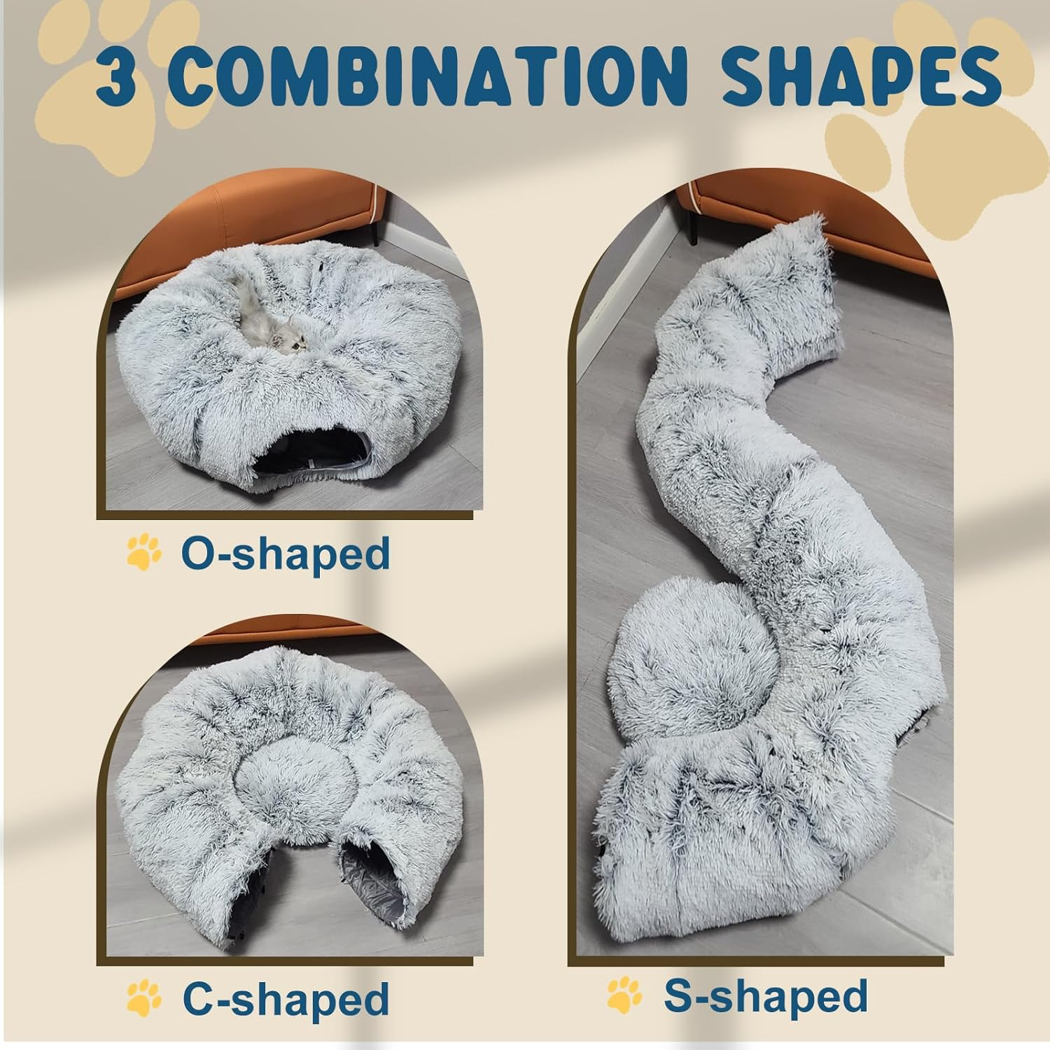 Pet Bed With Foldable Passage