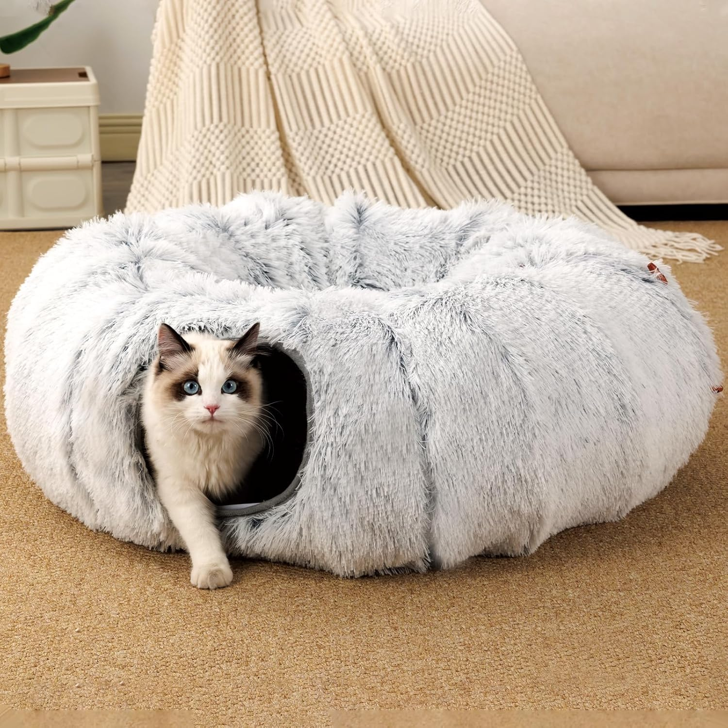 Pet Bed With Foldable Passage