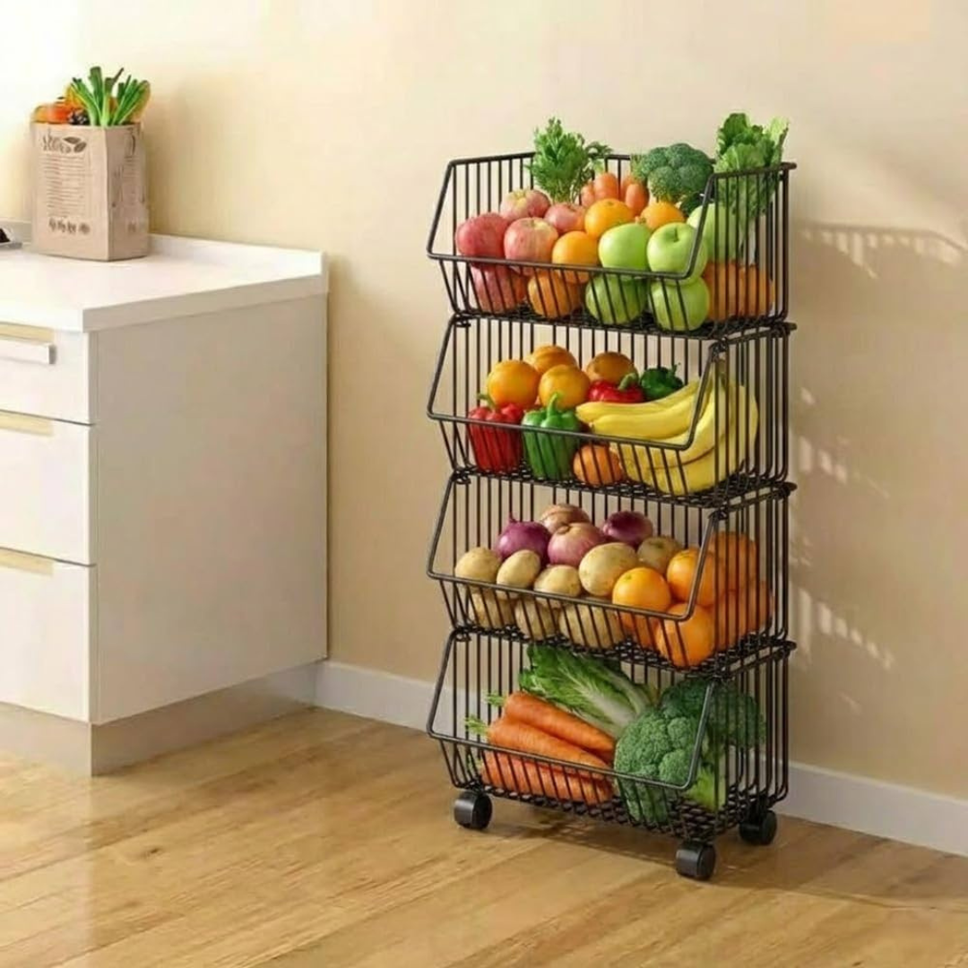 Multi-Layer Removable Kitchen Shelf Mediu（4 Layers）