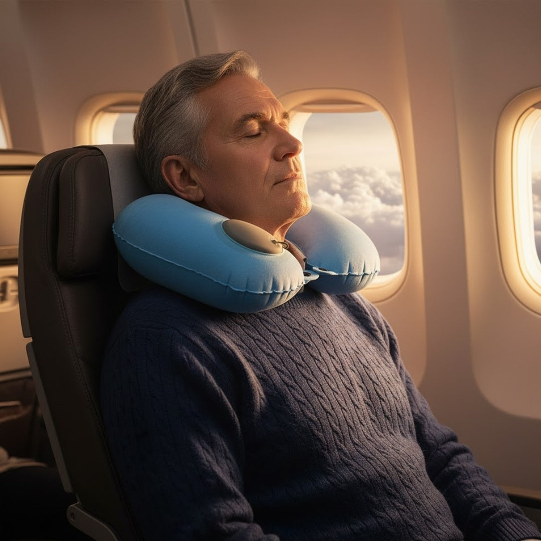 Inflatable U-Shaped Pillow Car Headrest