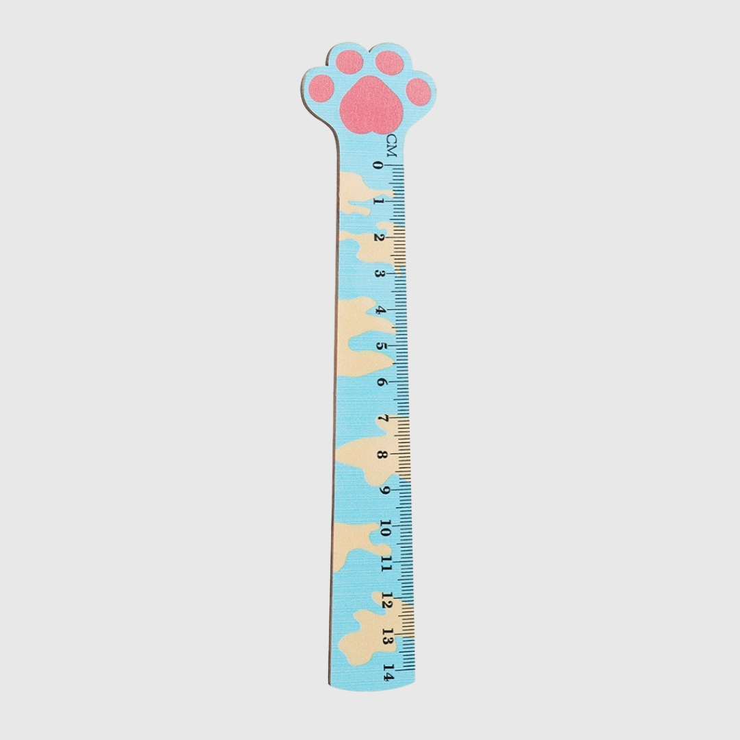 Cartoon Wooden Ruler Paws