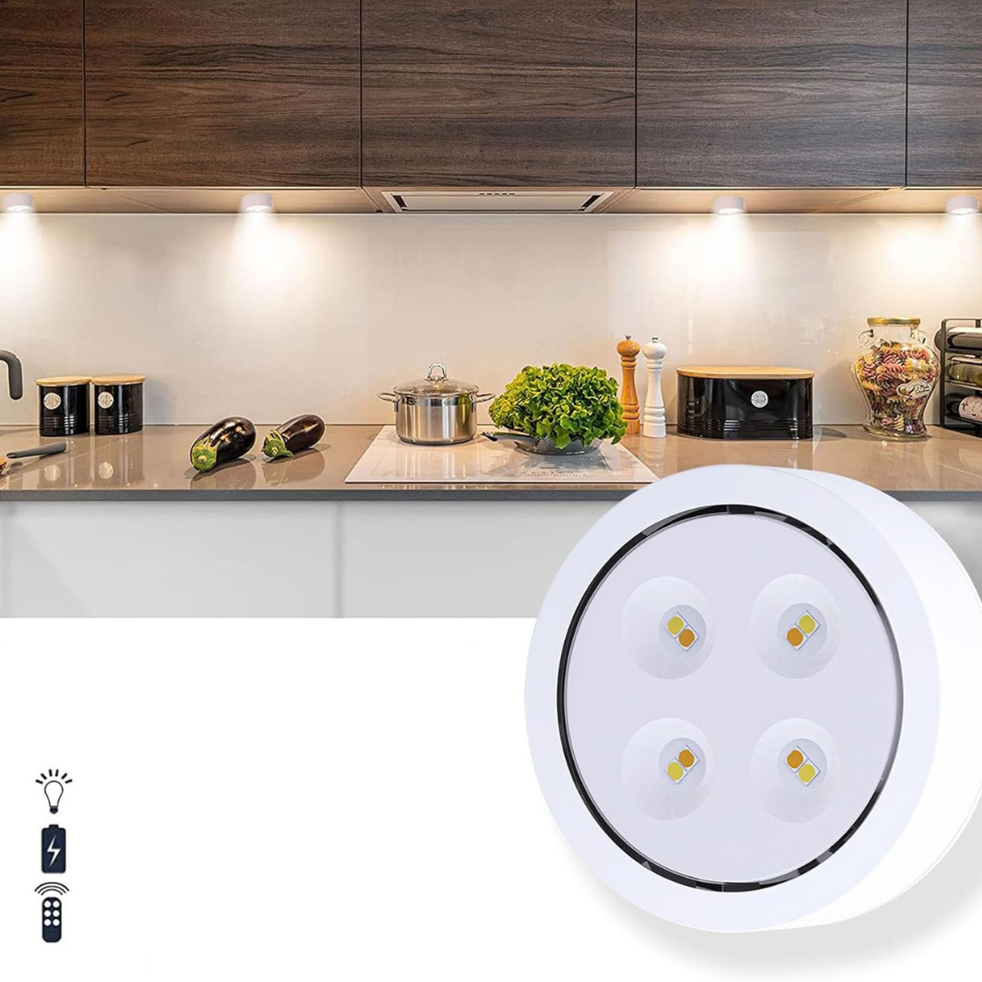 LED Remote Control Spotlight 3Pcs