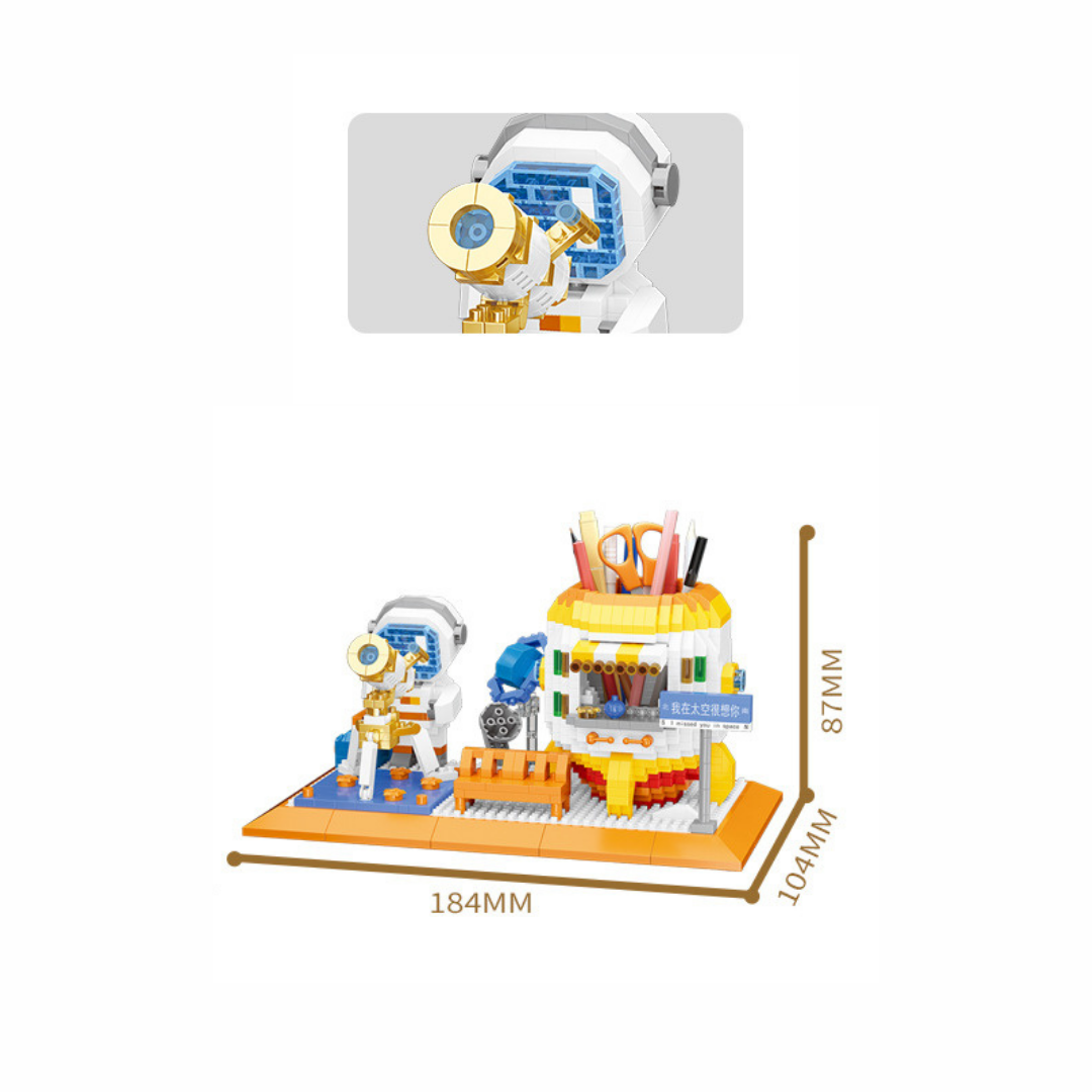 Astronomical Astronaut Pen Holder