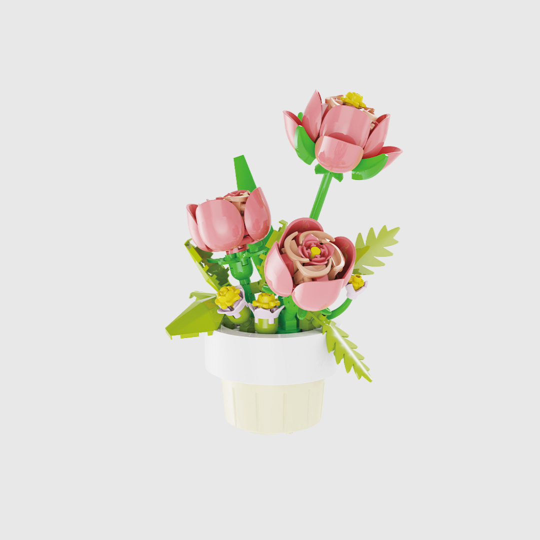 Potted Plant-Pink Roses