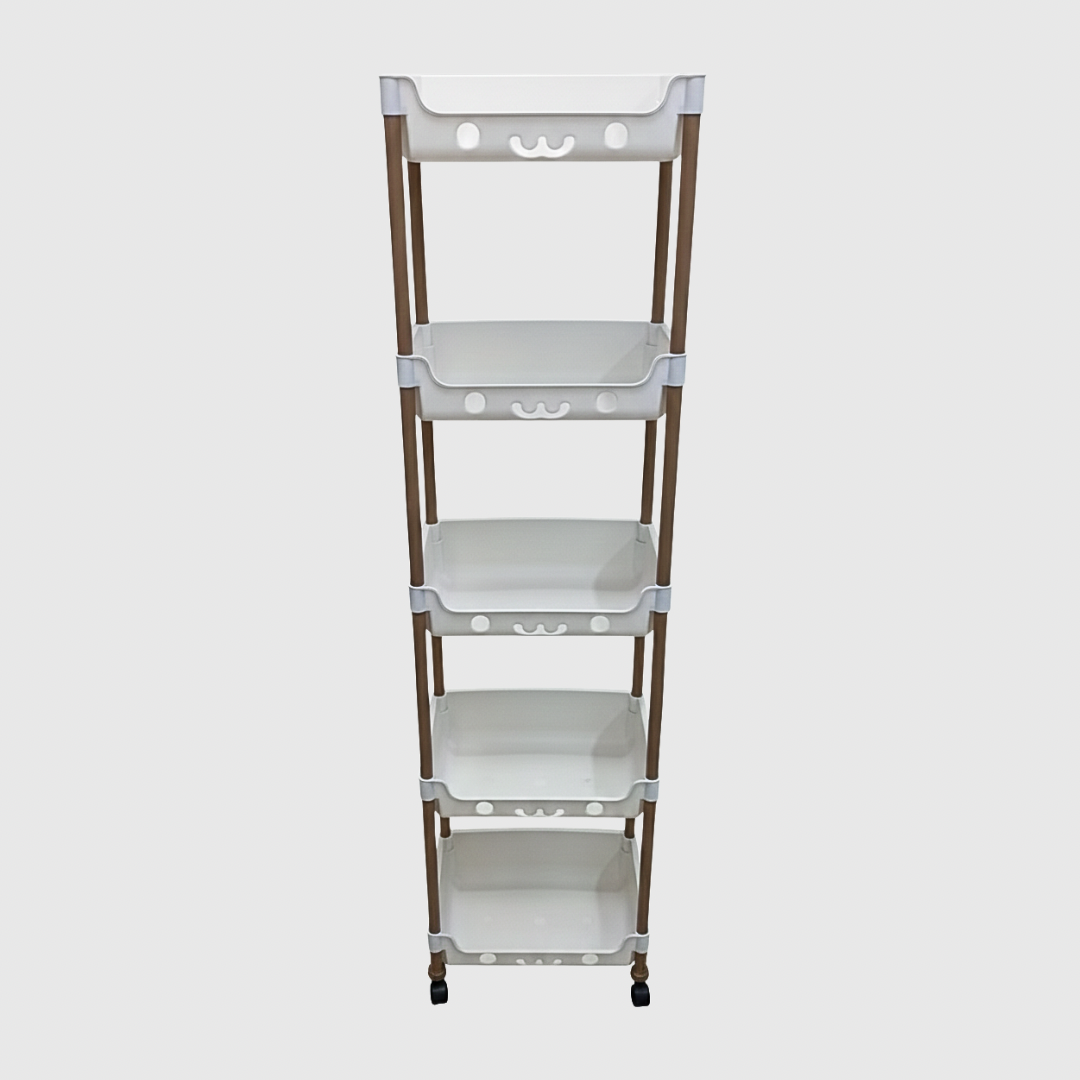 5-Layer Mobile Trolley Storage Rack